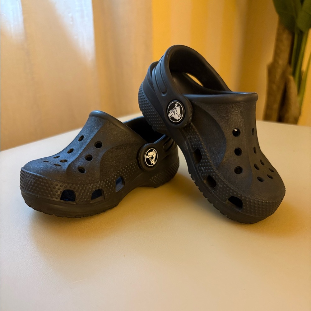 CROCS Kids Black Slip-On Clogs